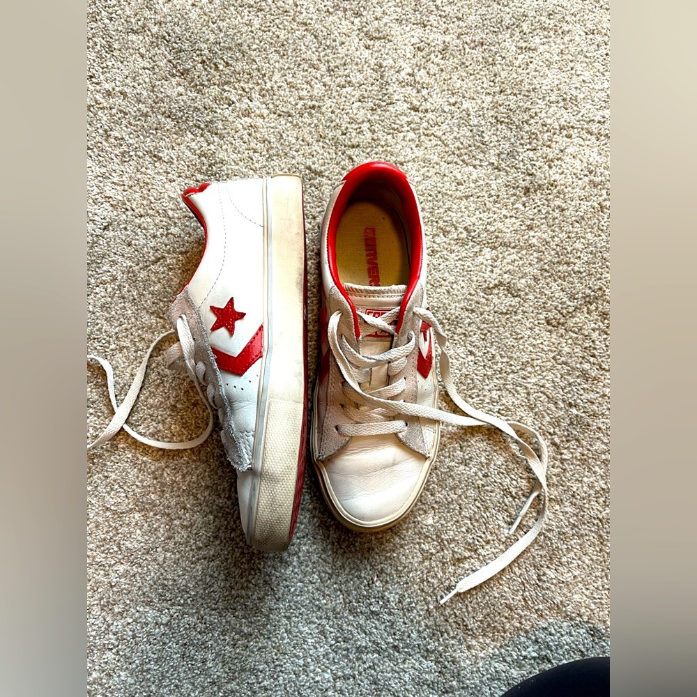Converse all stars white & red